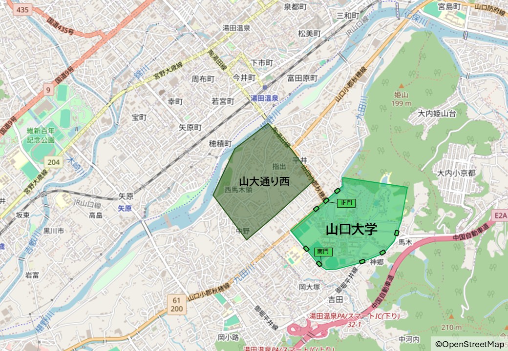 山大通り西MAP
